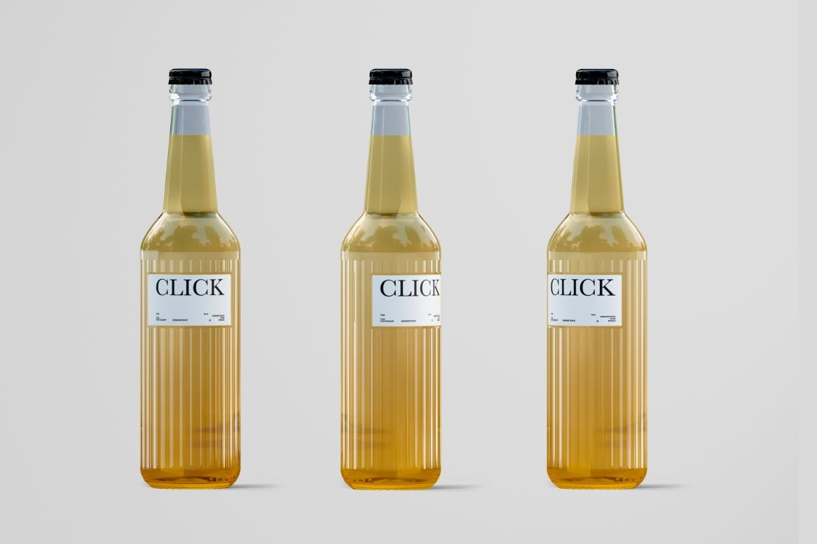 啤酒瓶品牌包装样机图psd模板 Beer Bottle Mockup