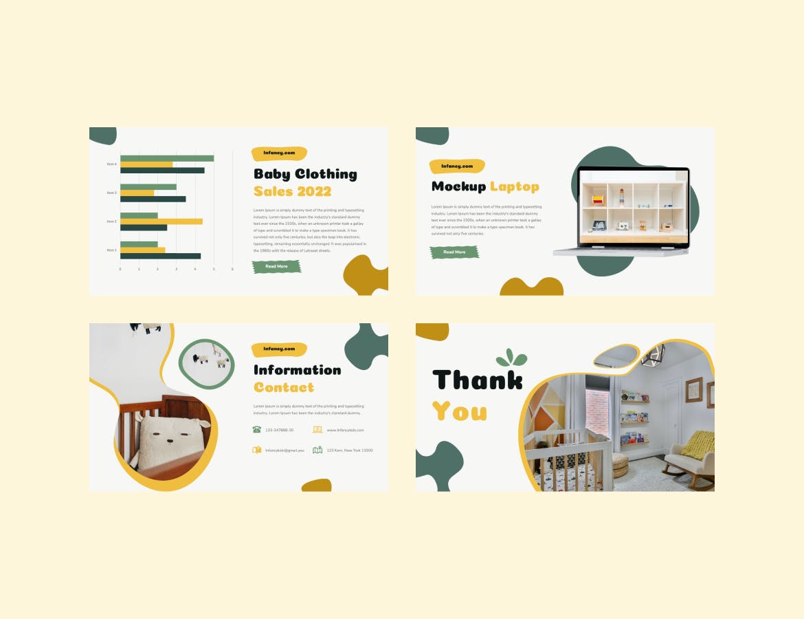 婴儿日常护理技巧Powerpoint模板下载 Infancy &#8211; Kids Baby Presentation Template