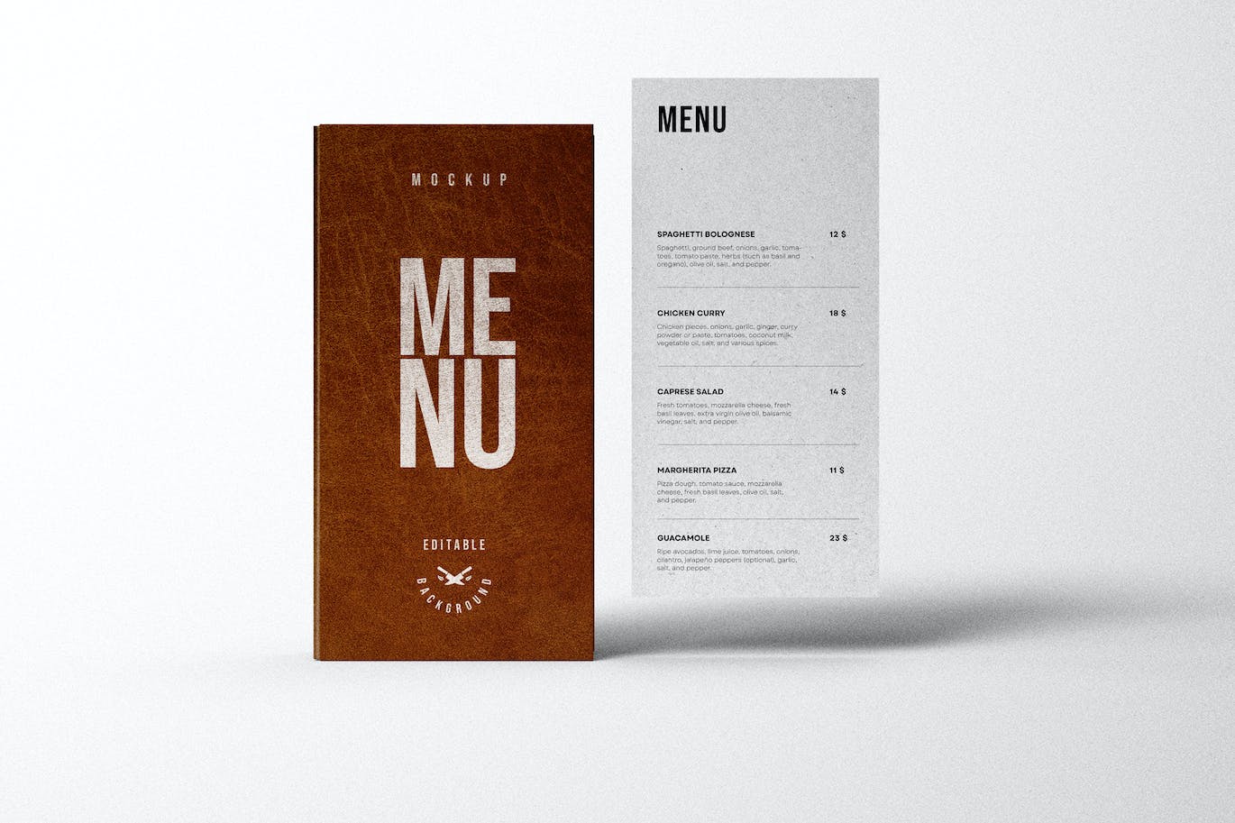 优雅餐馆菜单版式设计PSD样机 Restaurant Menu Mockup