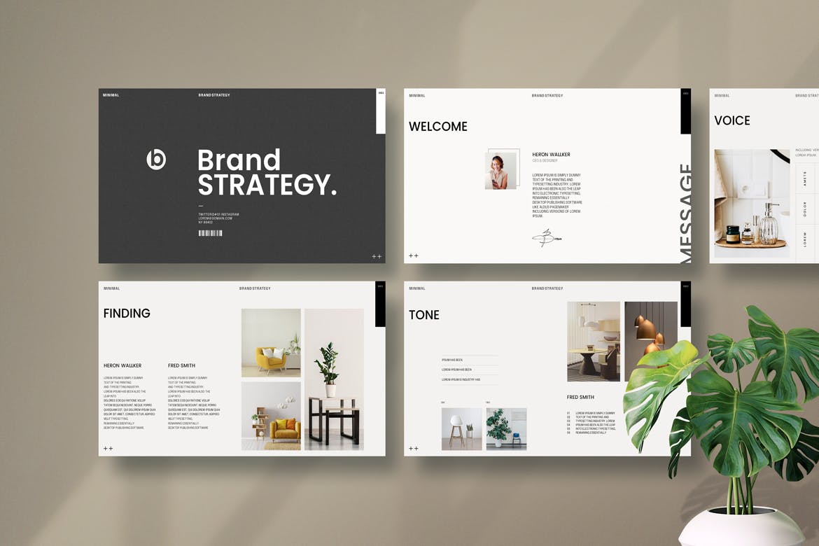 品牌战略与市场占有率演示文稿PPT模板 Brand Strategy Presentation Template