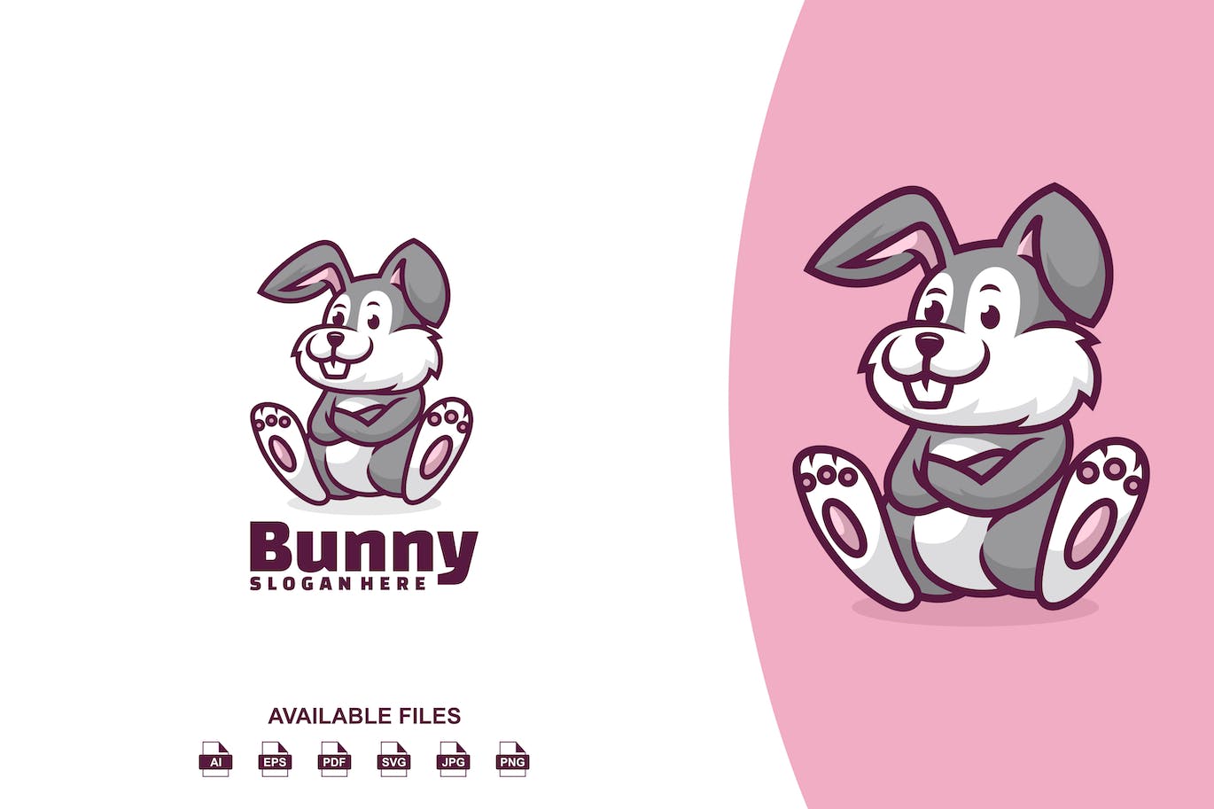 兔子Logo标志设计模板 Bunny Logo