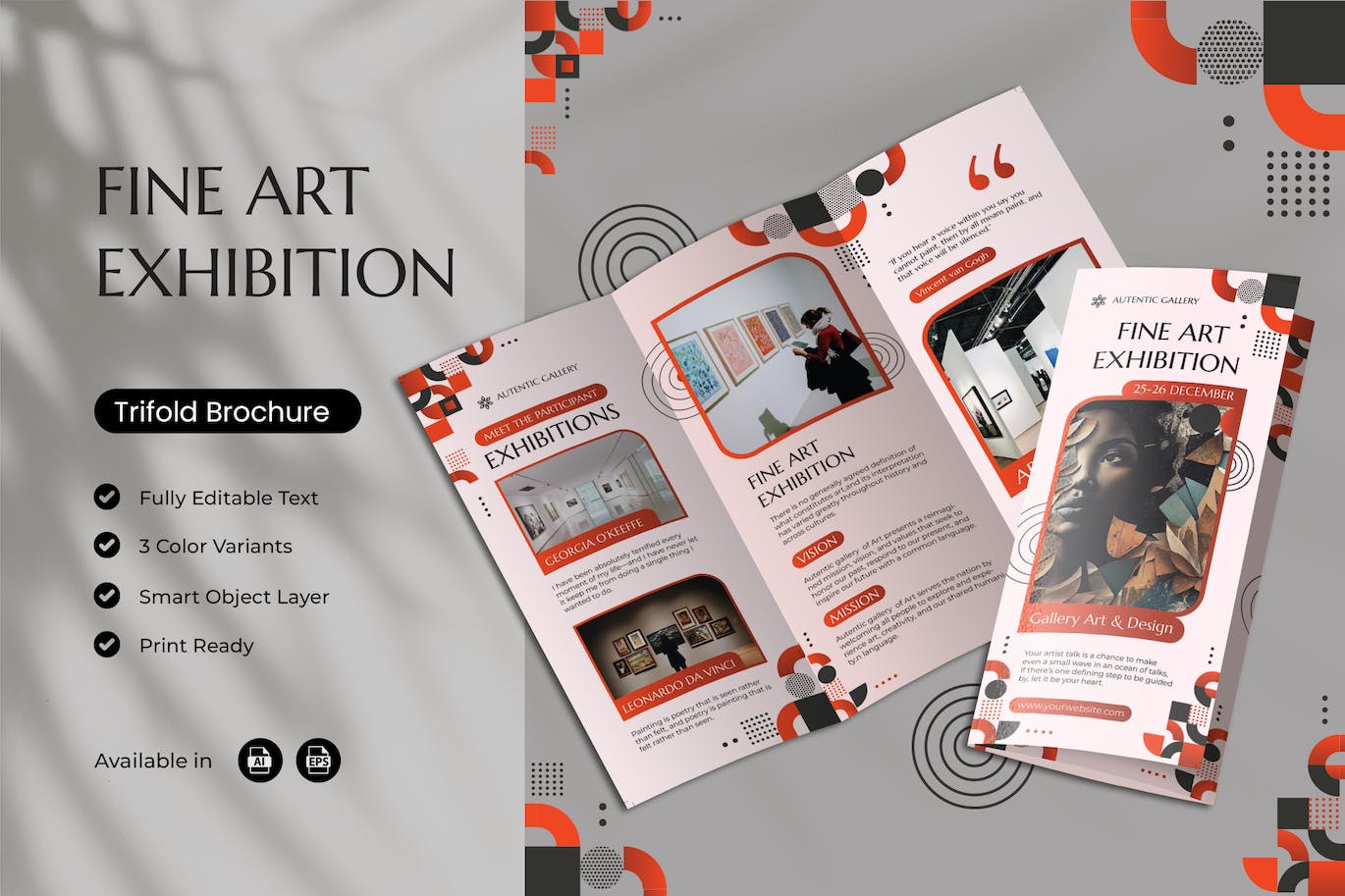 艺术展宣传册模板 Art Exhibition Brochure Template