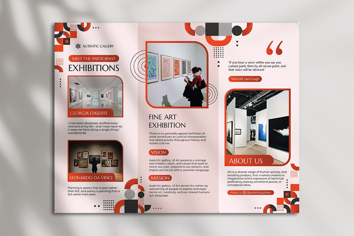 艺术展宣传册模板 Art Exhibition Brochure Template