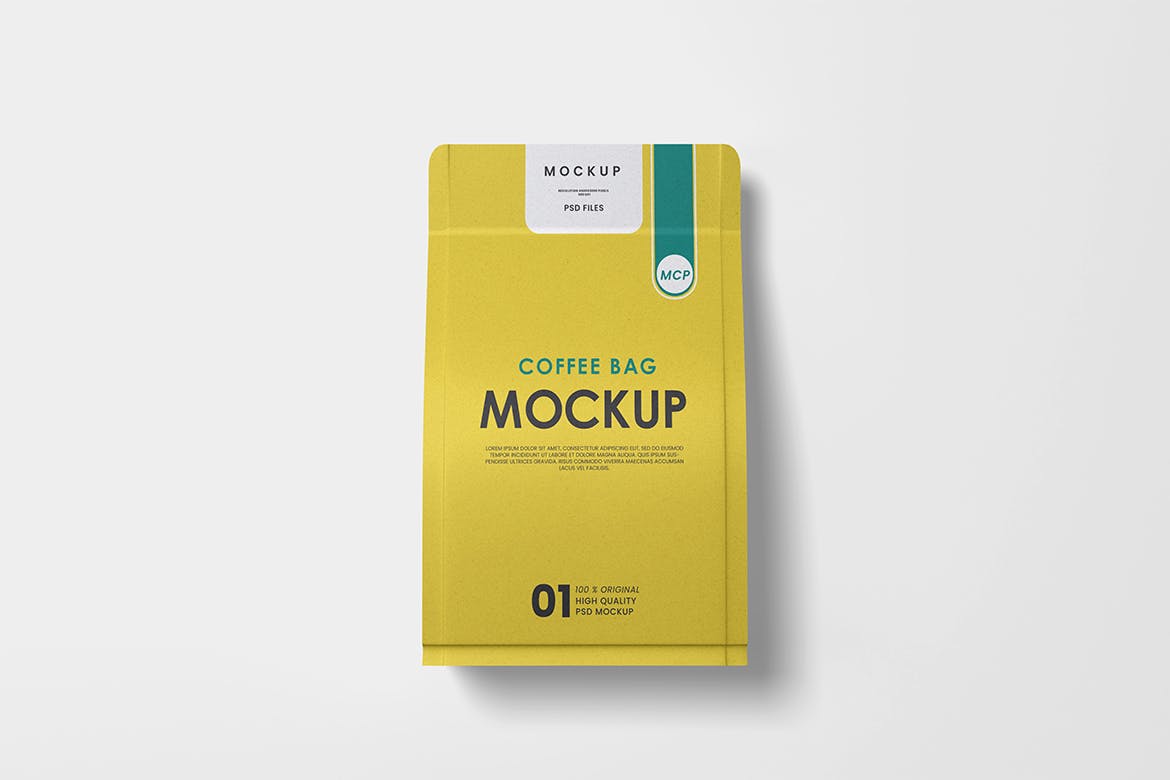 咖啡袋实物包装设计样机 Coffee Bag Mockup