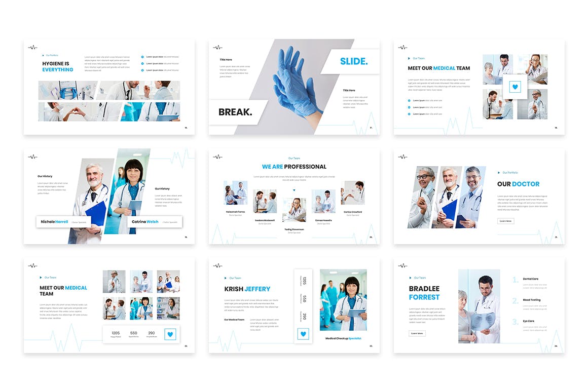 前沿科技与健康知识PPT模板下载 Medheal &#8211; Medical Powerpoint Template