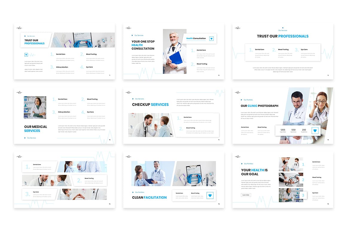 前沿科技与健康知识PPT模板下载 Medheal &#8211; Medical Powerpoint Template