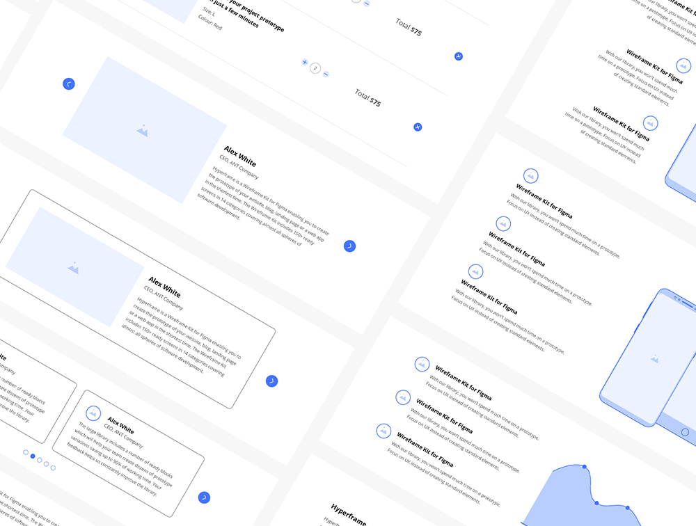 鑫雅素材下午茶：Figma线框图套件