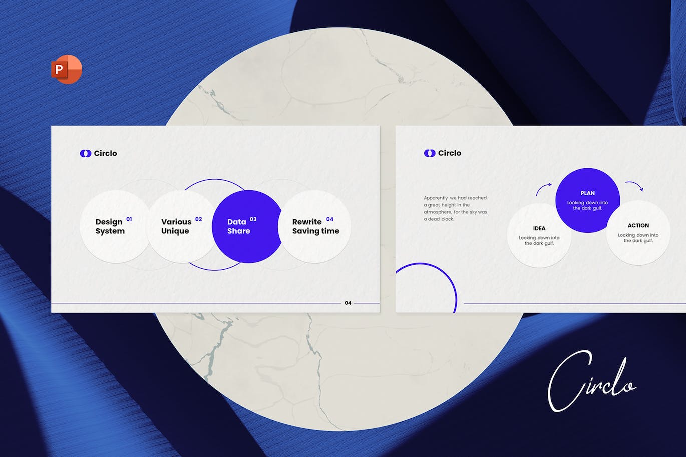 数据解读与洞察力演示PPT模板 Circlo &#8211; PowerPoint animated template