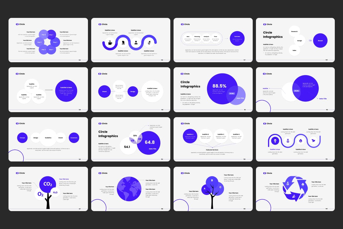 数据解读与洞察力演示PPT模板 Circlo &#8211; PowerPoint animated template