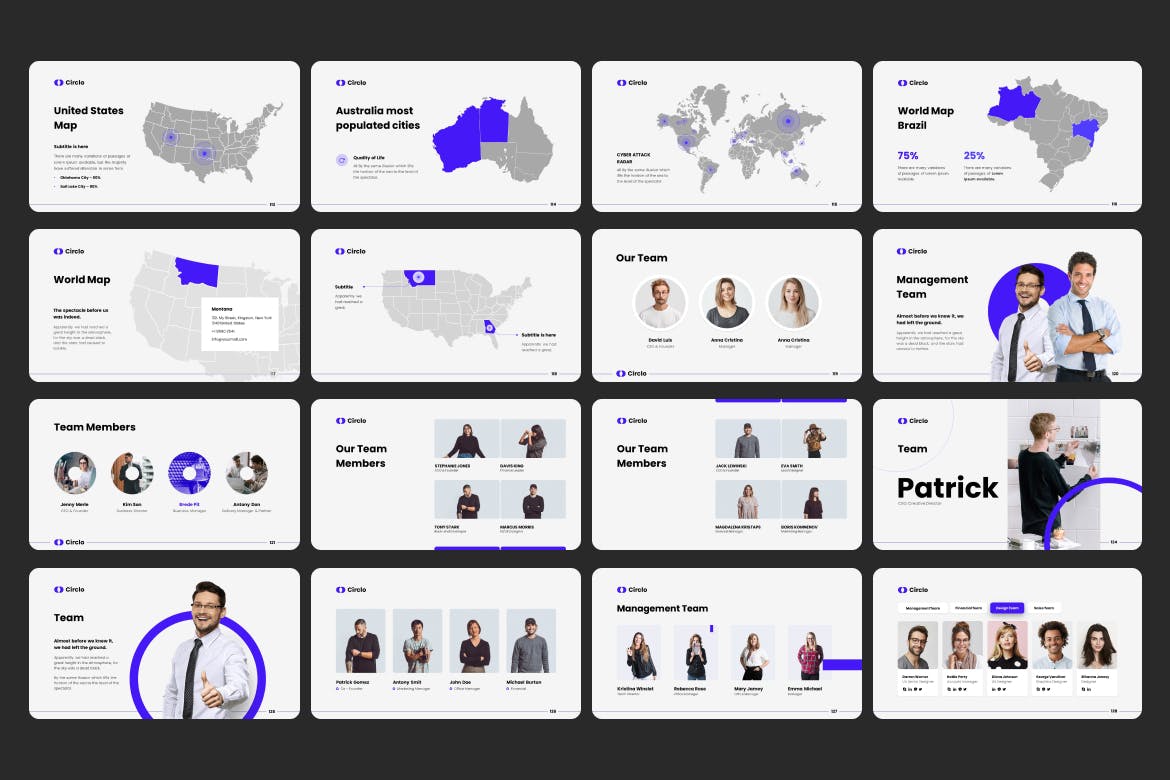 数据解读与洞察力演示PPT模板 Circlo &#8211; PowerPoint animated template