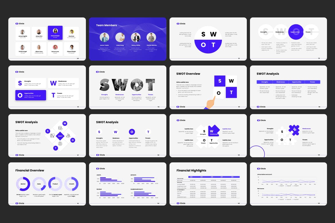 数据解读与洞察力演示PPT模板 Circlo &#8211; PowerPoint animated template