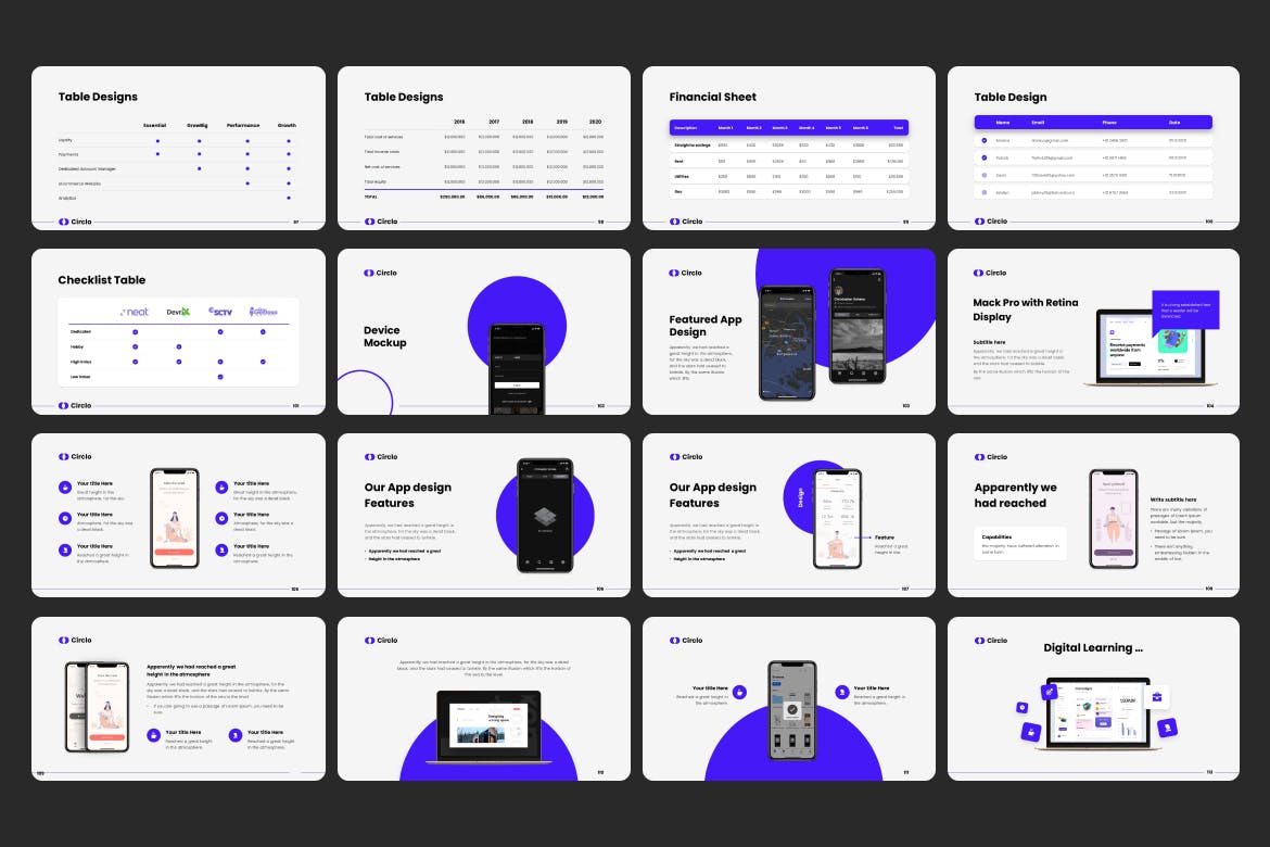 数据解读与洞察力演示PPT模板 Circlo &#8211; PowerPoint animated template