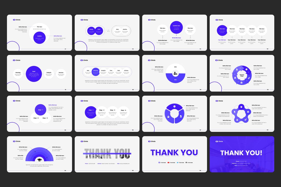 数据解读与洞察力演示PPT模板 Circlo &#8211; PowerPoint animated template