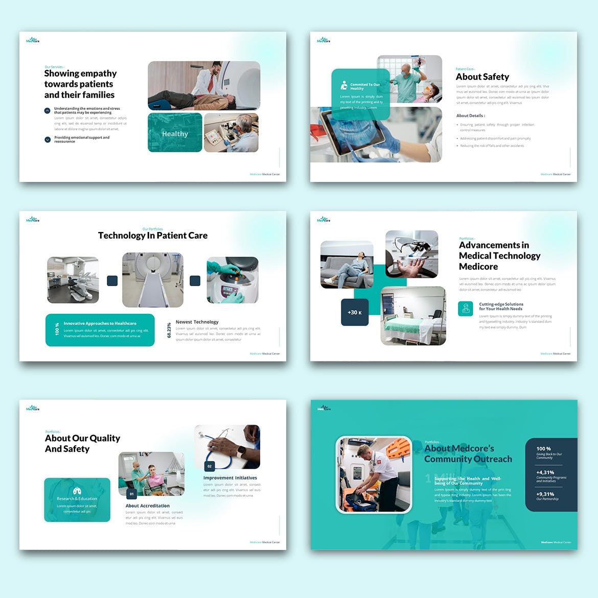 专业医疗中心展示Keynote幻灯片演示文稿模板 Medcore &#8211; Medical Centre Keynote Template