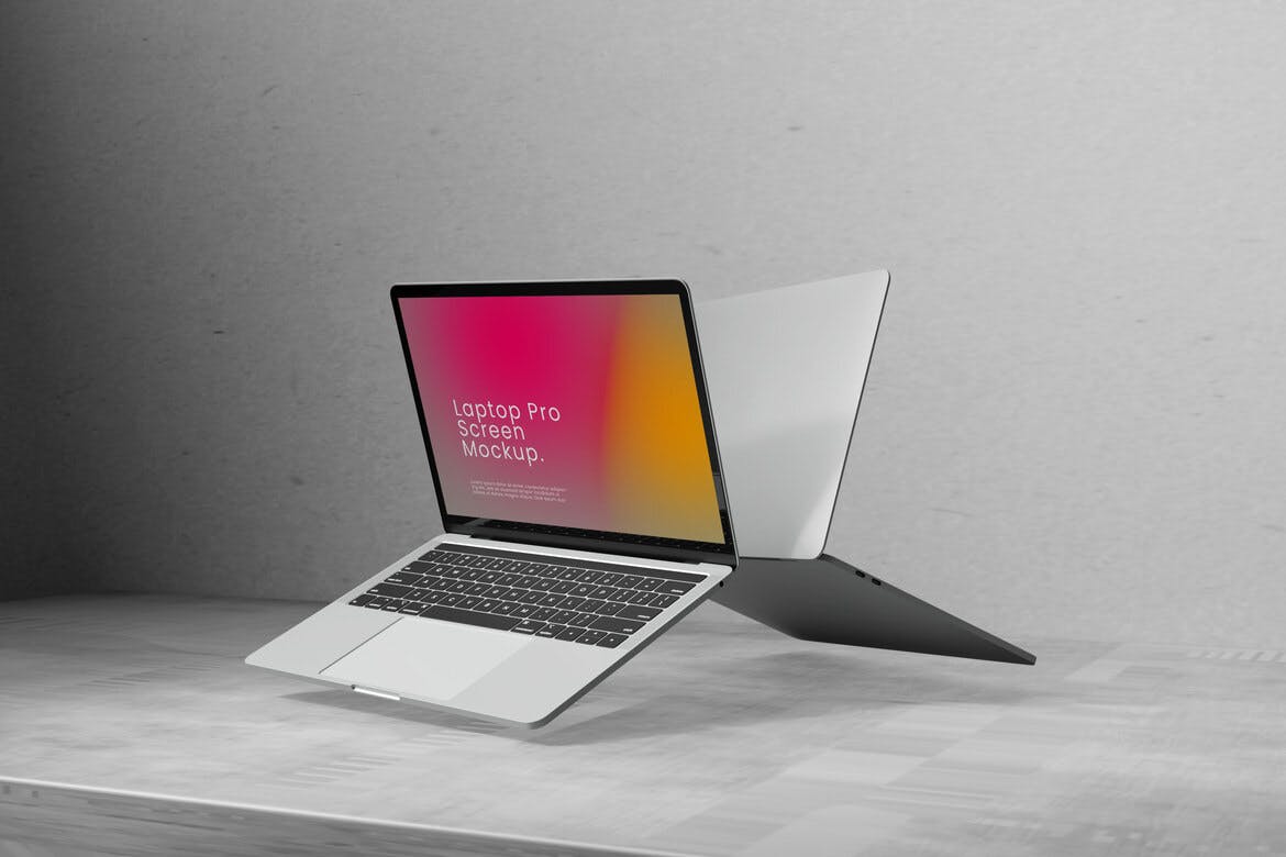 定制UI展示体验笔记本电脑设计样机 Laptop Design Mockup