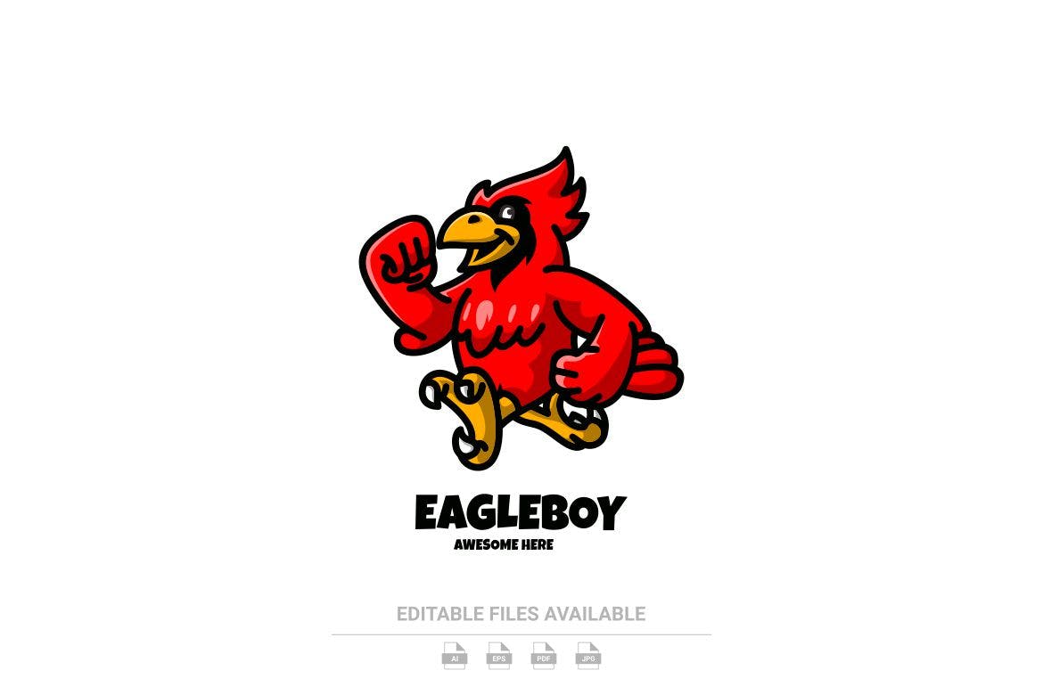 红鹰战队/企业Logo标志矢量模板 EAGLEBOY