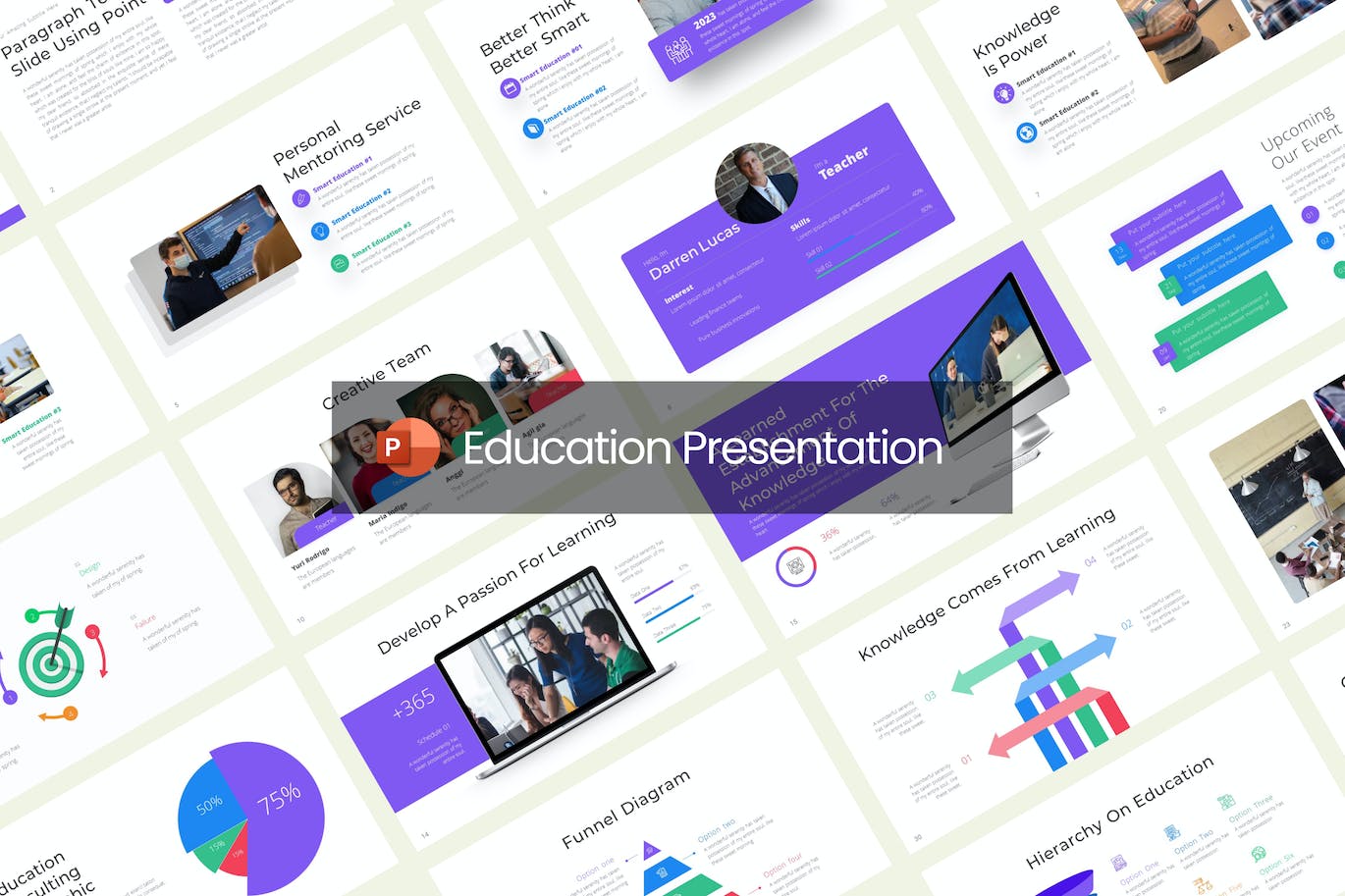 数学方法教育幻灯片演示PPT模板 Math Education PowerPoint Template