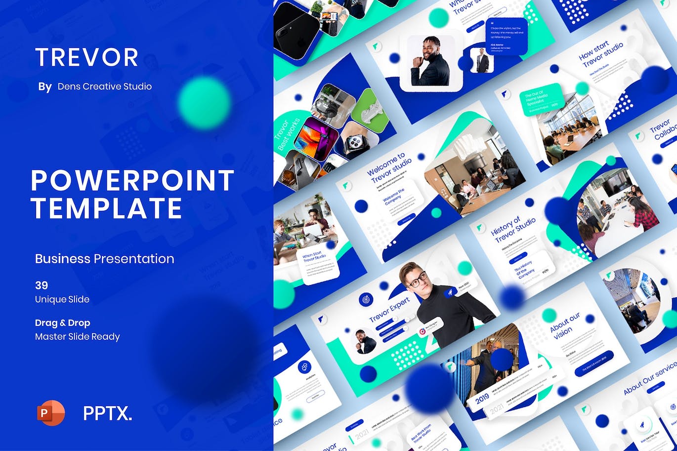 商业领袖引领力PPT幻灯片模板下载 Trevor – Business PowerPoint Template