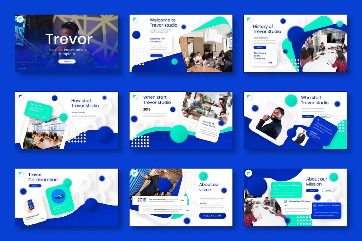 商业领袖引领力PPT幻灯片模板下载 Trevor – Business PowerPoint Template