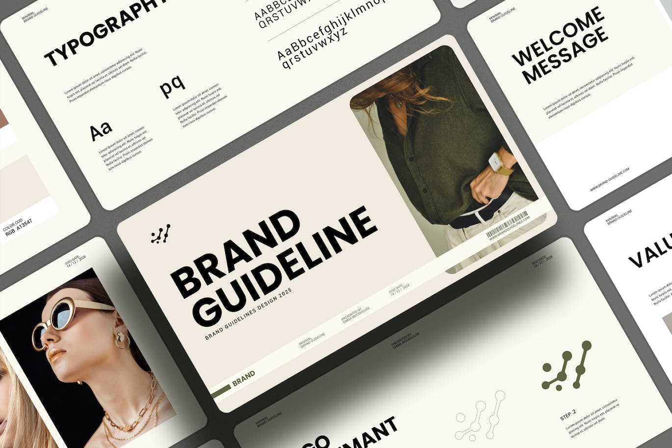 优雅品牌指南宣传册模板 Brand Guideline Template