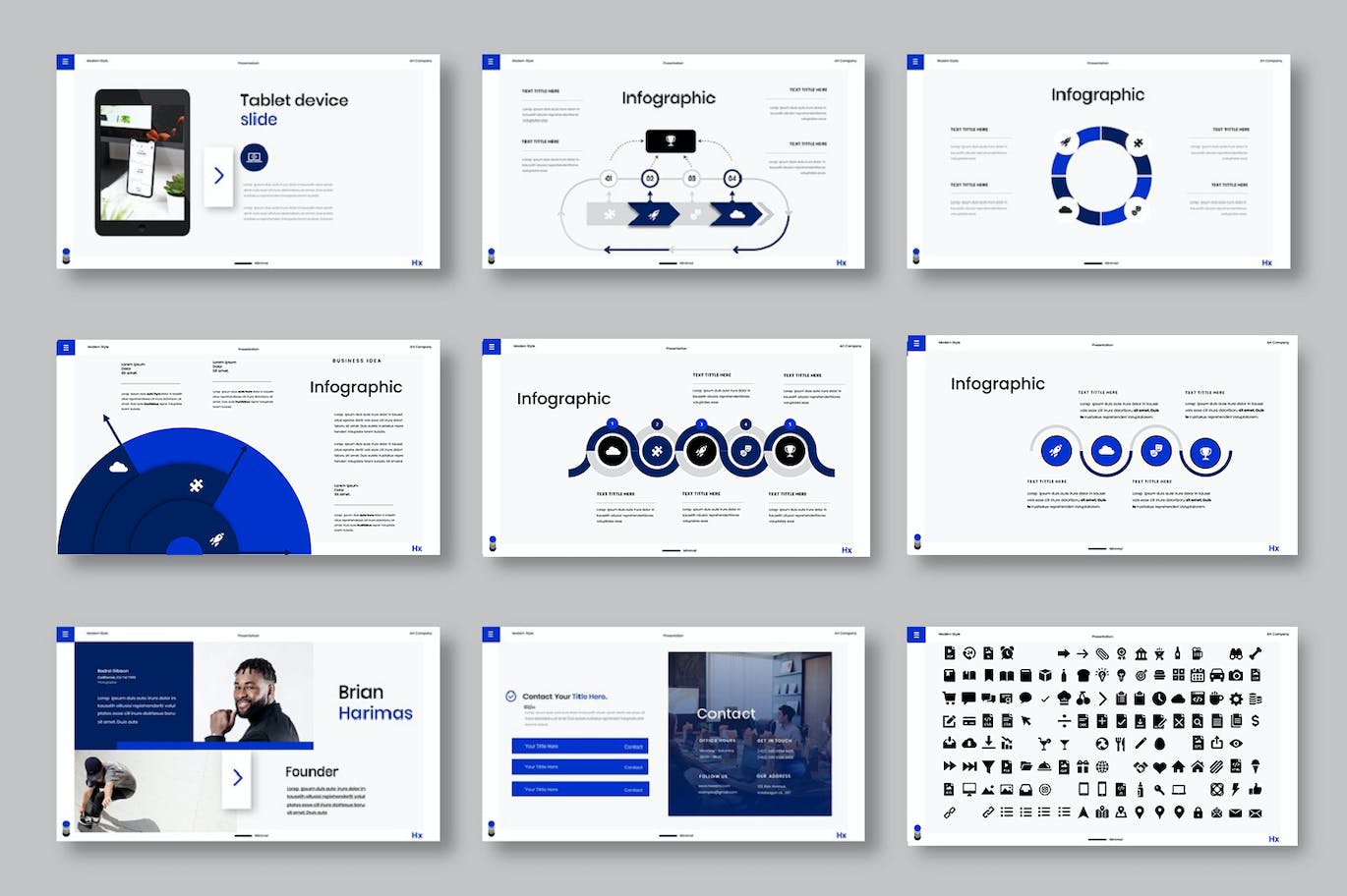 卓越商业团队演示PPT模板 Hexami – Business PowerPoint Template