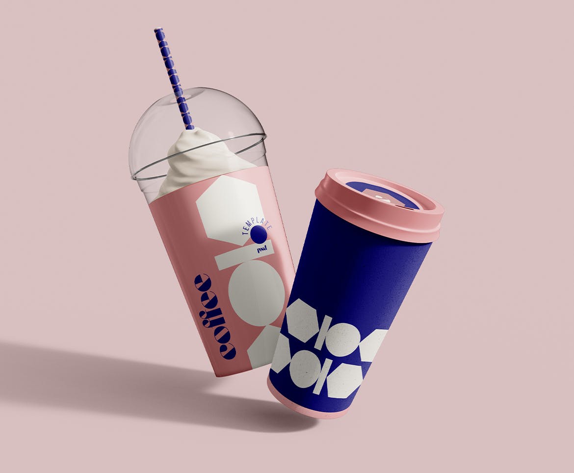 咖啡杯包装品牌展示样机模板 Coffee Cup Mockup