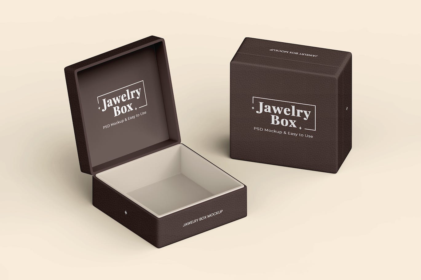 首饰珠宝盒包装设计样机 Jewelry Box Mockup 5 Views