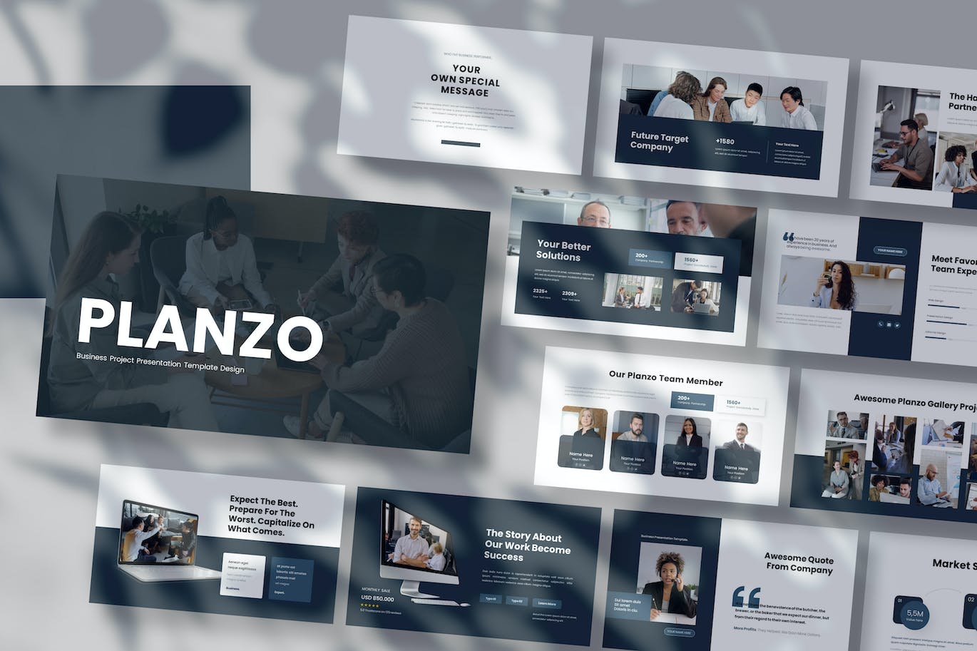 新技术与商业创新PPT演示文稿 Planzo &#8211; Business Presentation PowerPoint Template