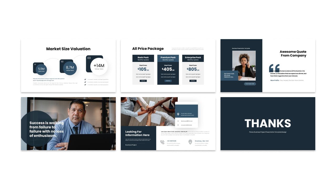 新技术与商业创新PPT演示文稿 Planzo &#8211; Business Presentation PowerPoint Template