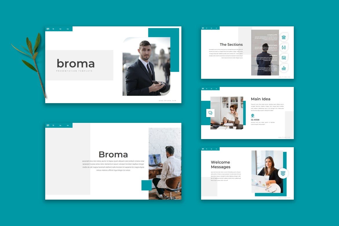 商业模板与市场营销PPT幻灯片设计模板 Broma &#8211; Powerpoint Template