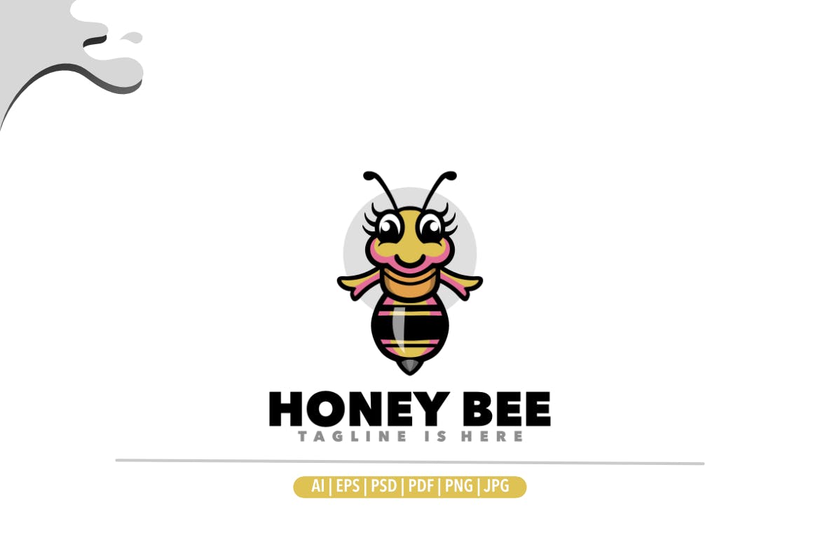 蜜蜂品牌标志Logo设计模板 Honey Bee