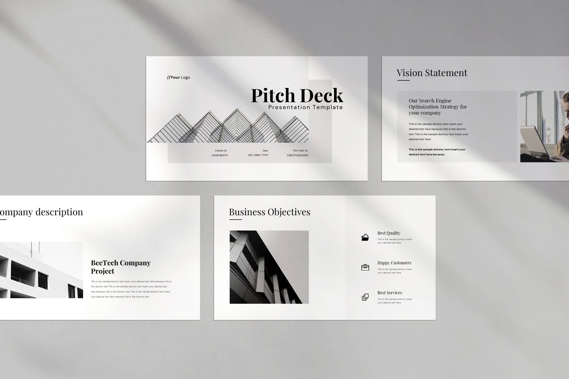 高效演示方法PPT幻灯片模板下载 Pitch Deck PowerPoint Presentation Template