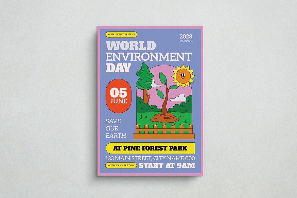 世界环境日宣传单模板下载  World Environment Day