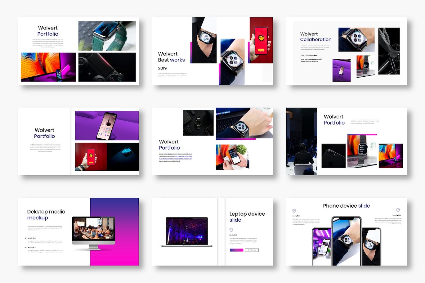 有效商业营销PowerPoint演示文稿模板 Wolvert – Business PowerPoint Template