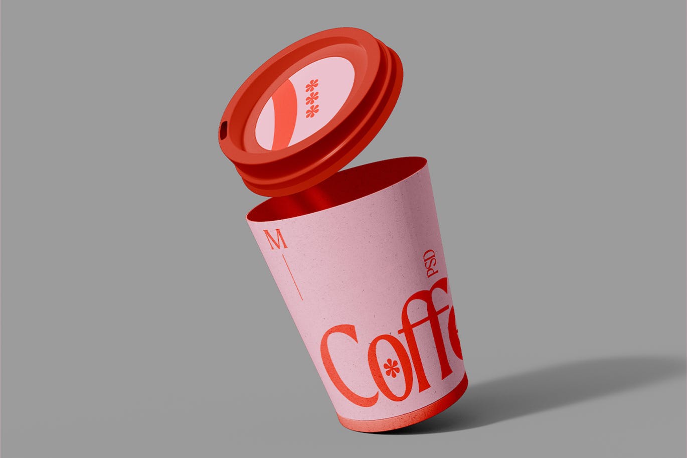 一次性纸质咖啡杯包装样机模板 Paper Coffee Cup Mockup