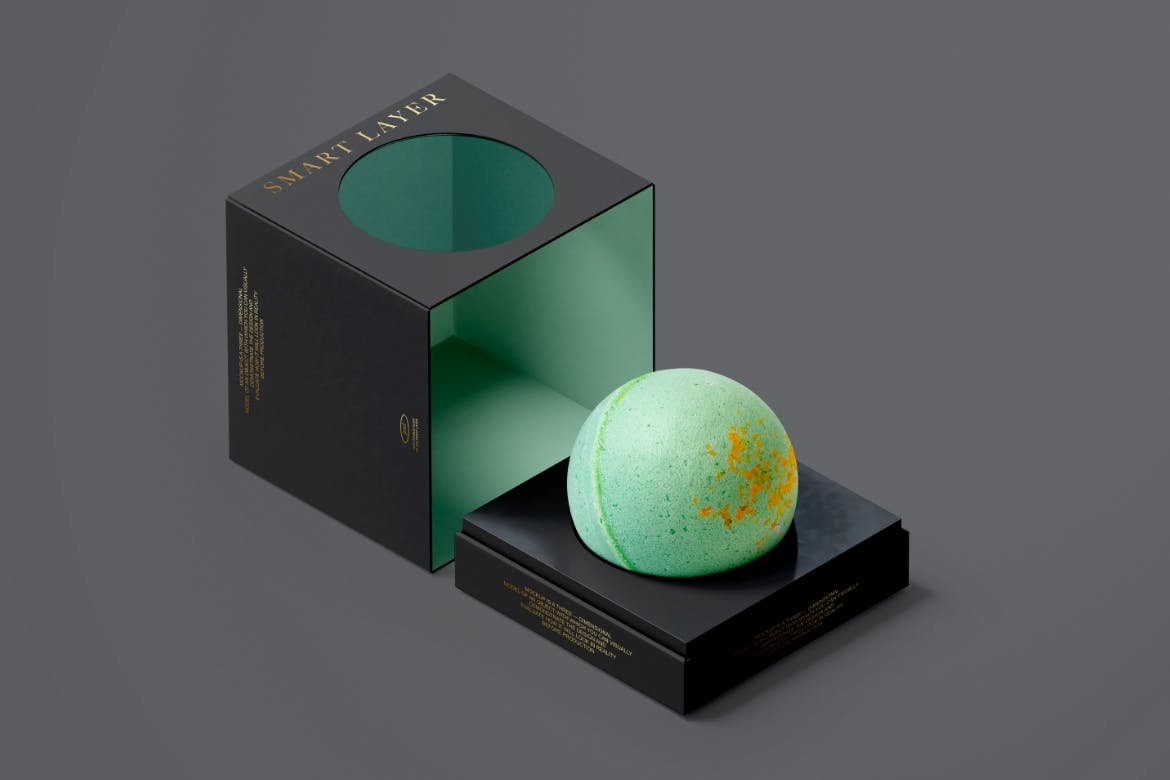 沐浴炸弹球品牌包装展示样机套件 Bath Bomb Mockup Set