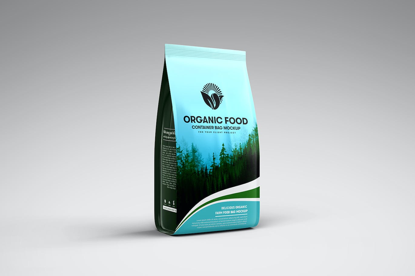 有机食品容器包装袋样机 Organic Food Container Packaging Bag Mockup