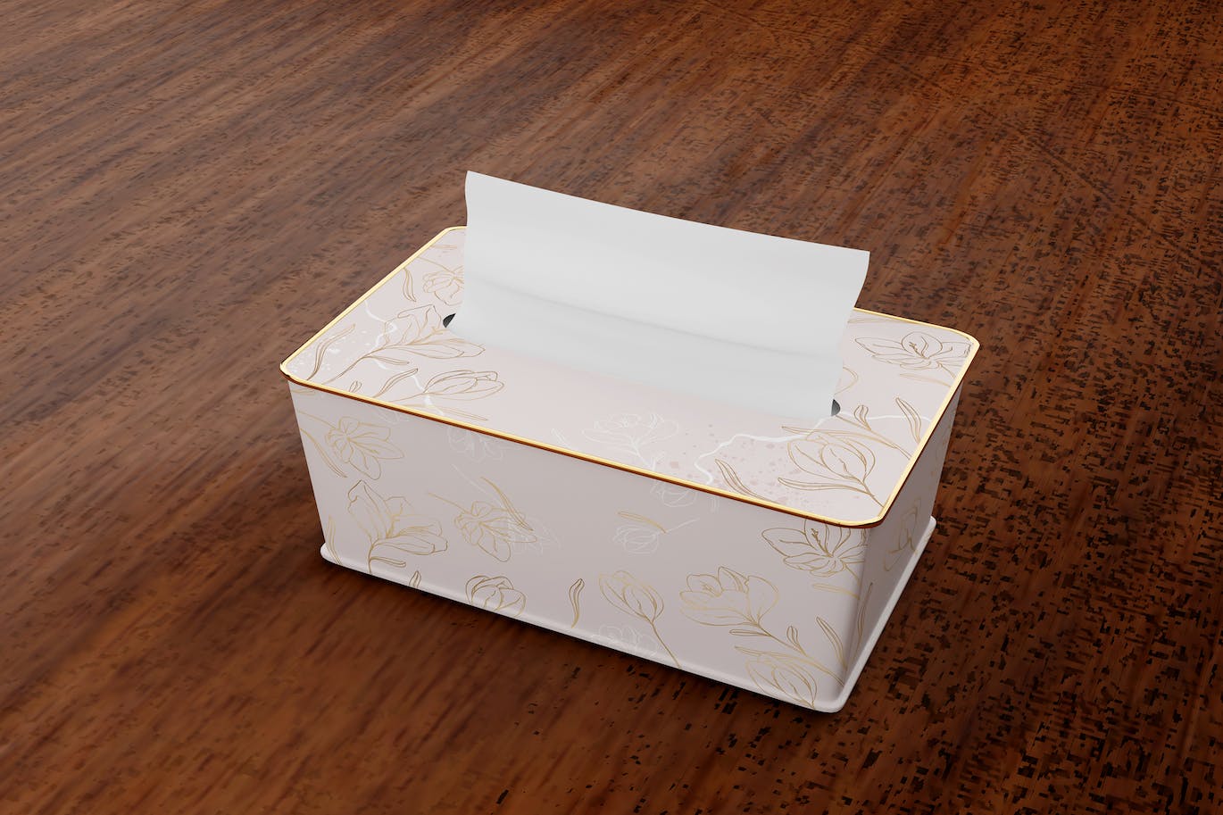 抽纸纸巾盒实物包装样机 Tissue Box Mockup