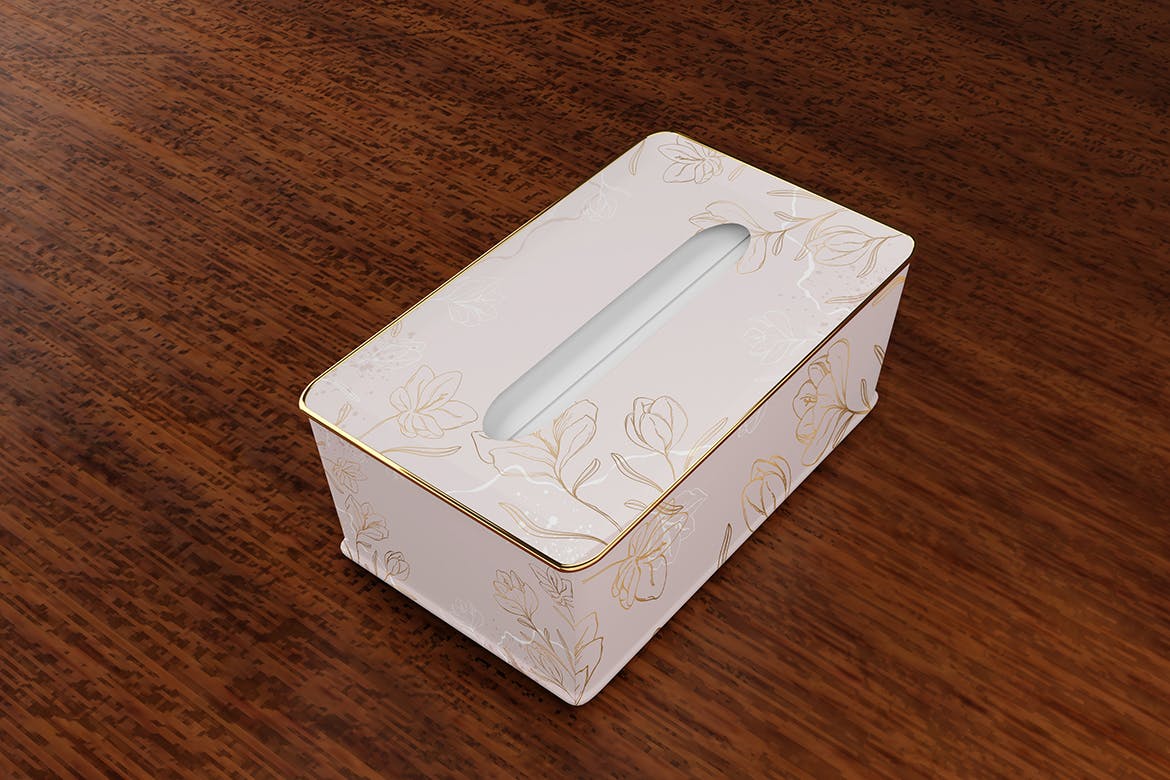 抽纸纸巾盒实物包装样机 Tissue Box Mockup