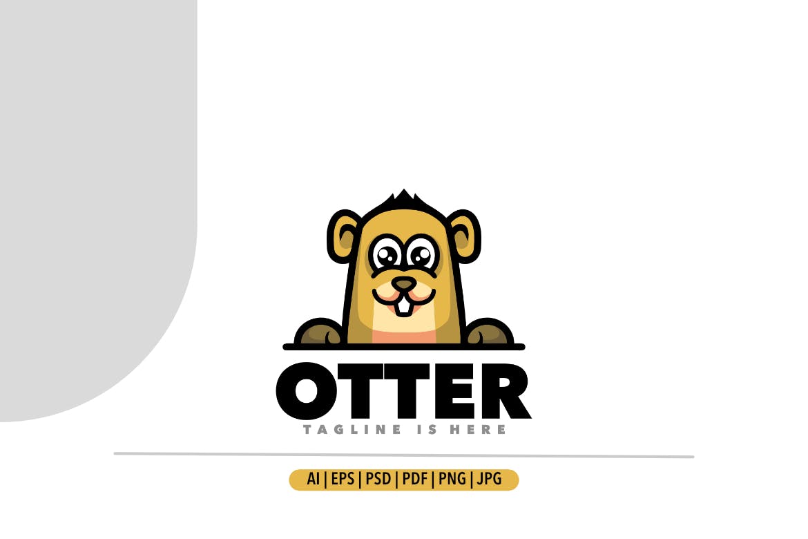 树懒品牌标志Logo设计模板 Otter