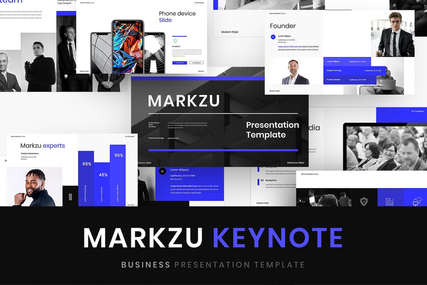 商业危机管理与应对策略Keynote幻灯片演示模板 Markzu – Business Keynote Template