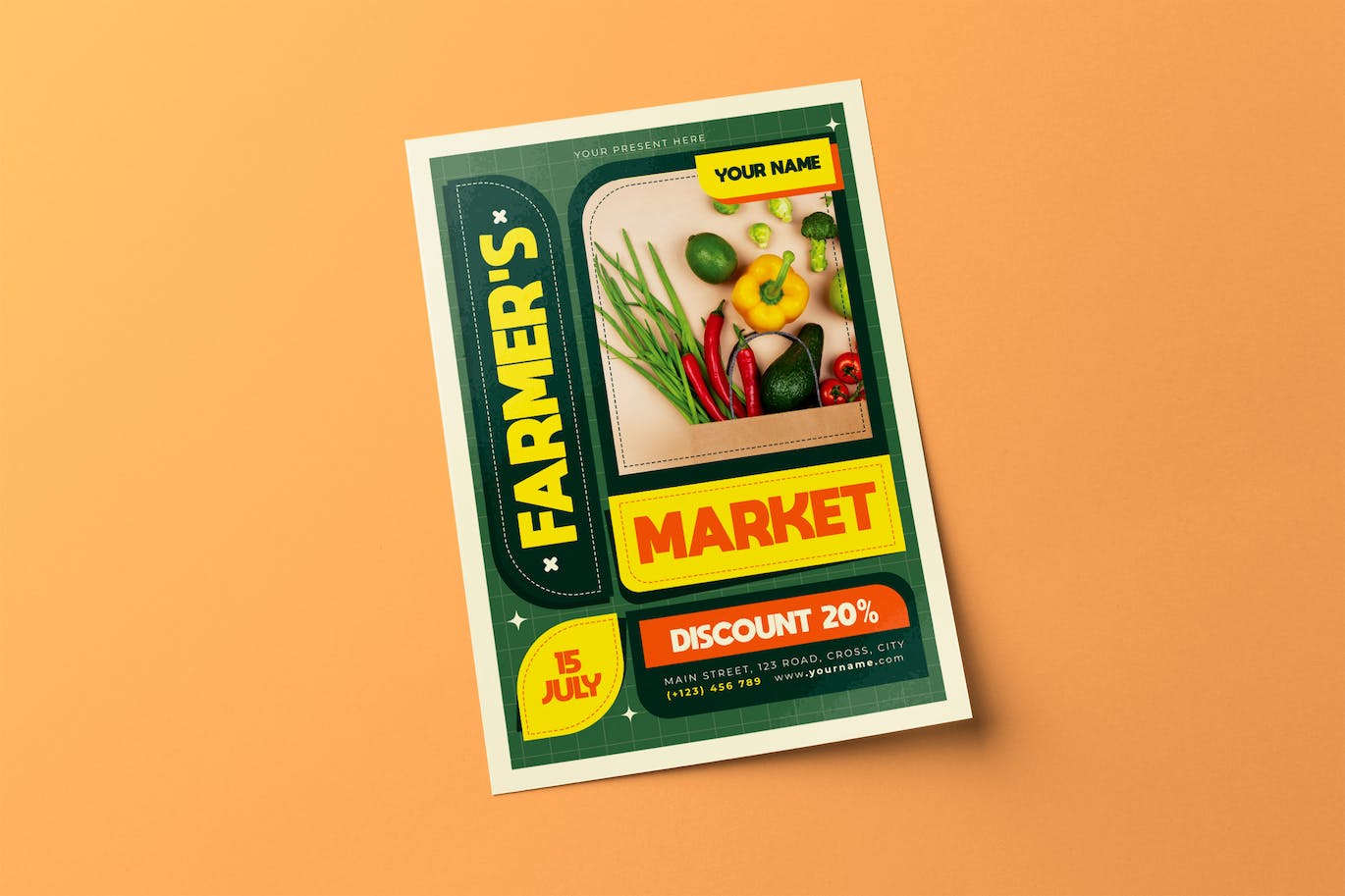 农家市集活动传单设计  Farmer&#8217;s Market Flyer