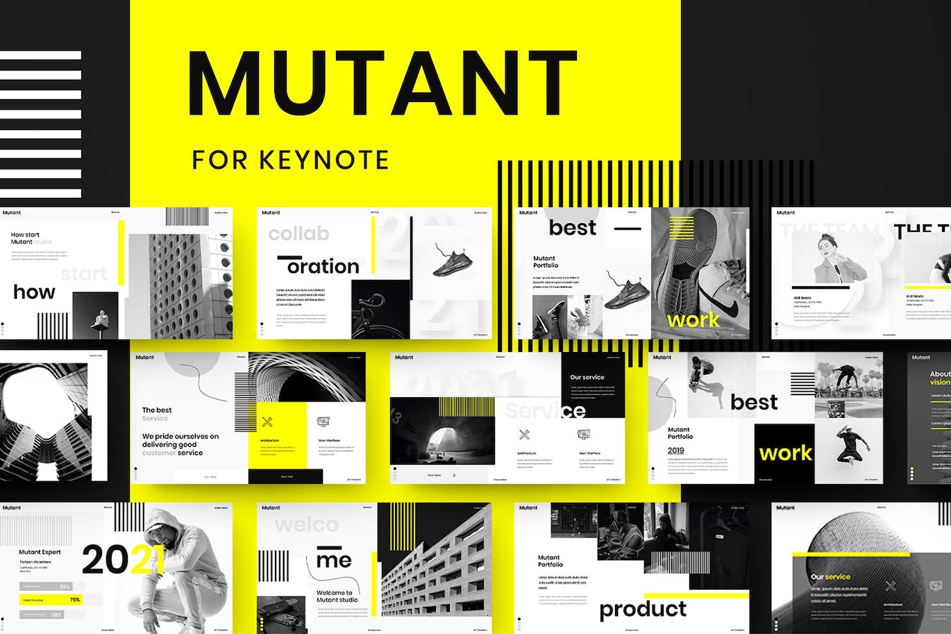 数字化时代电商策略与实践Keynote幻灯片模板素材 Mutant – Business Keynote Template