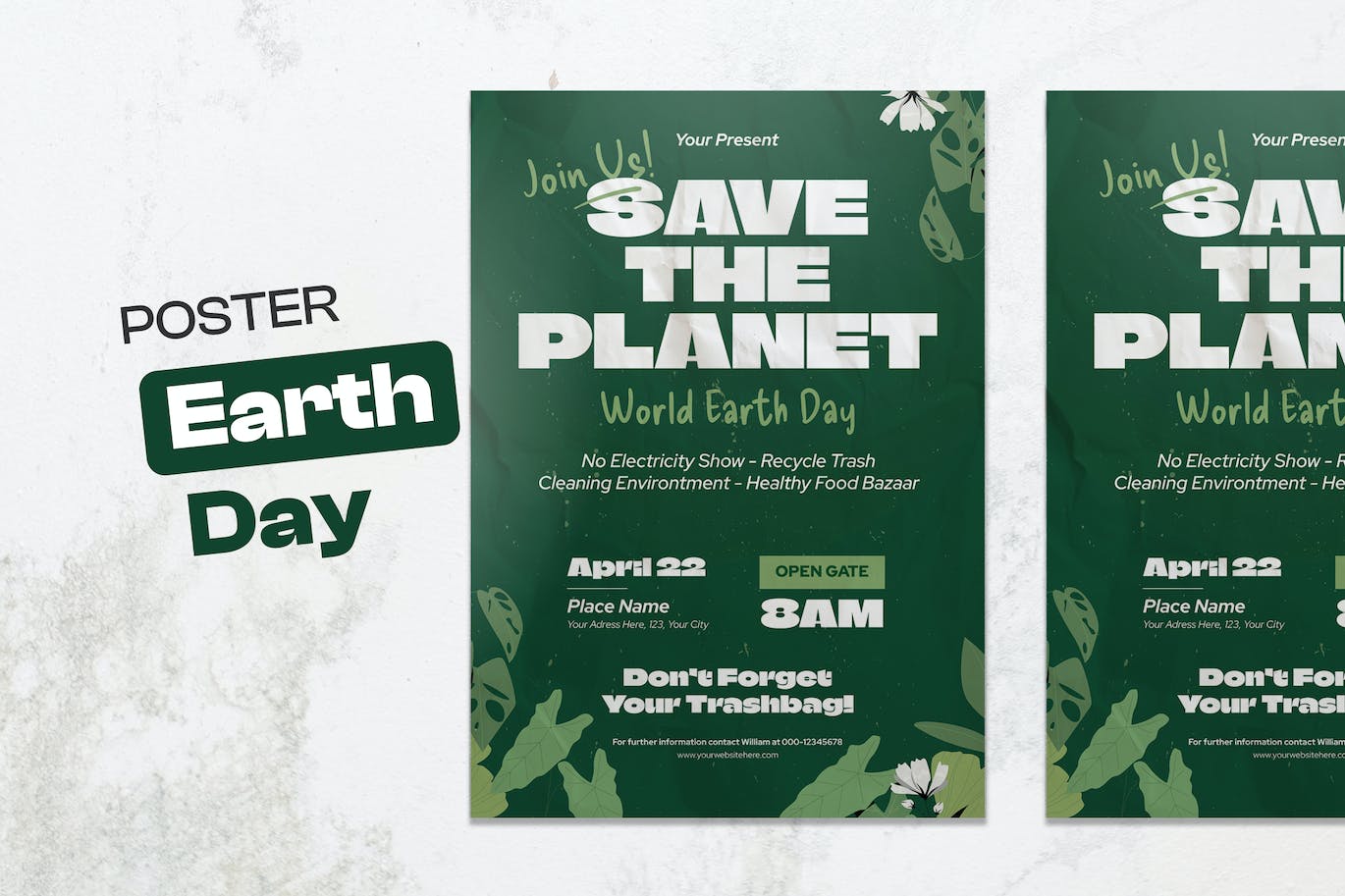 世界地球日传单设计  World Earth Day Flyer Poster