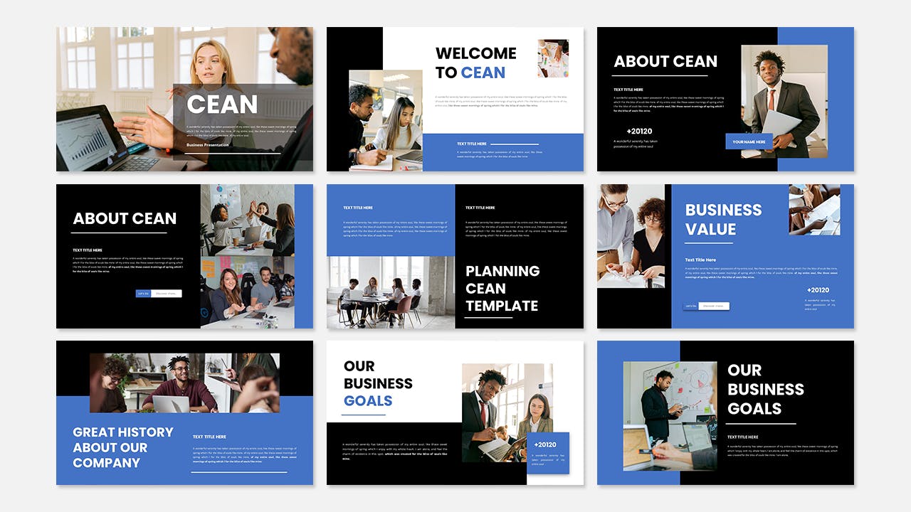 强大商业品牌Keynote幻灯片演示文稿模板 Cean &#8211; Business Presentation Keynote Template