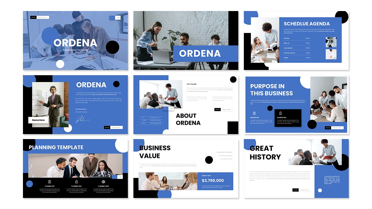 创新商业模式Keynote幻灯片创意模板 Ordena &#8211; Business Presentation Keynote Template