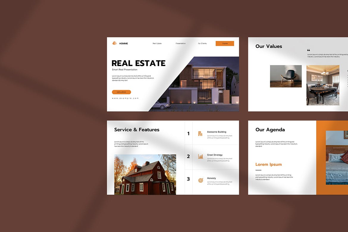 房地产幻灯片演示模板 Real Estate Presentation Template