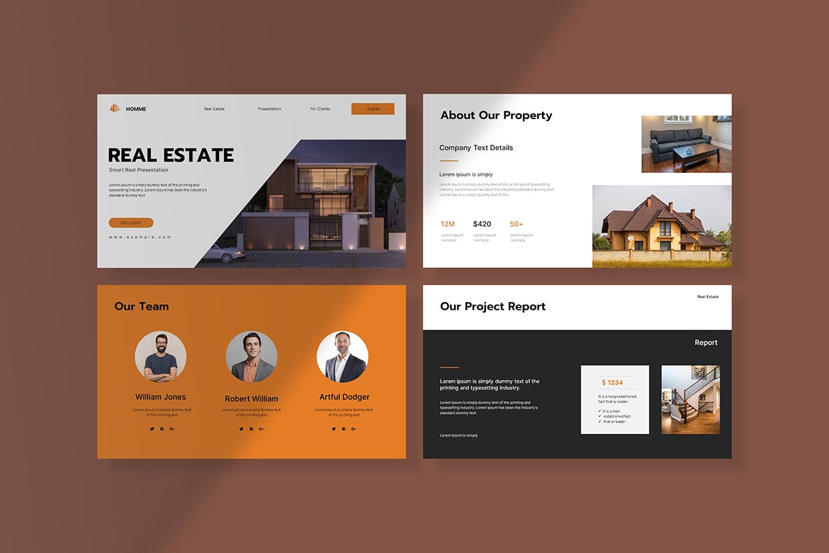 房地产幻灯片演示模板 Real Estate Presentation Template