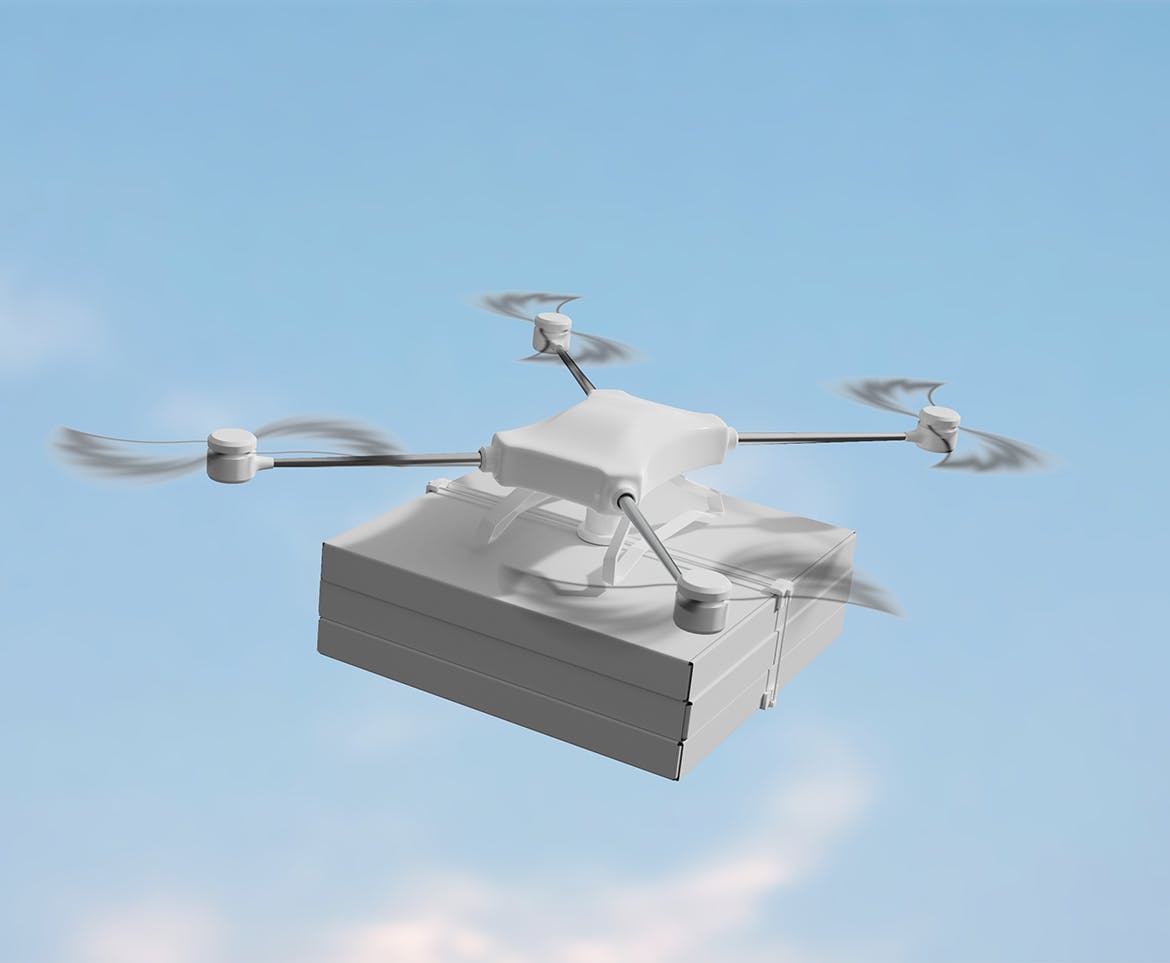 送货无人机样机 Delivery Drone Mockup