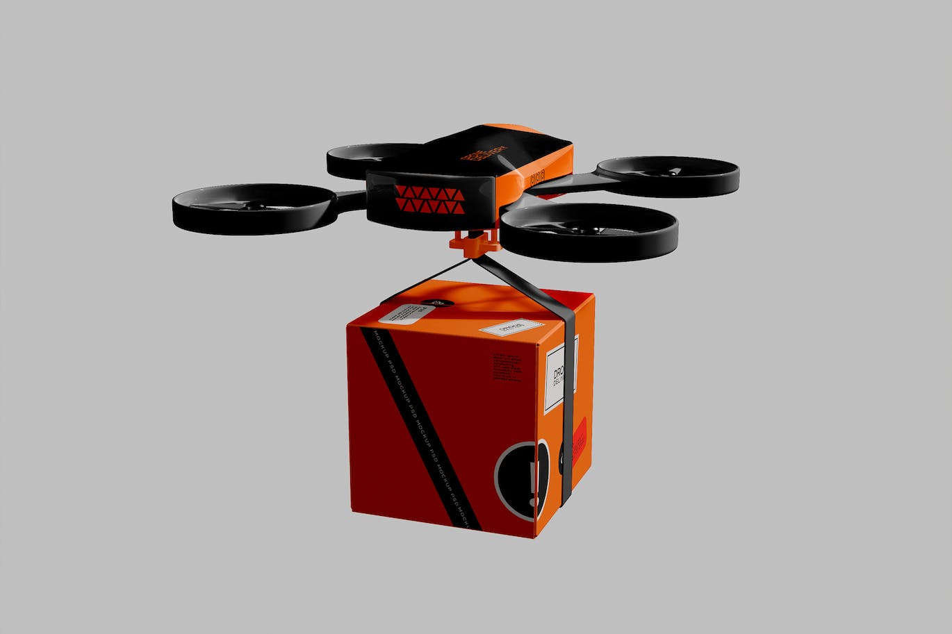 送货无人机样机 Delivery Drone Mockup